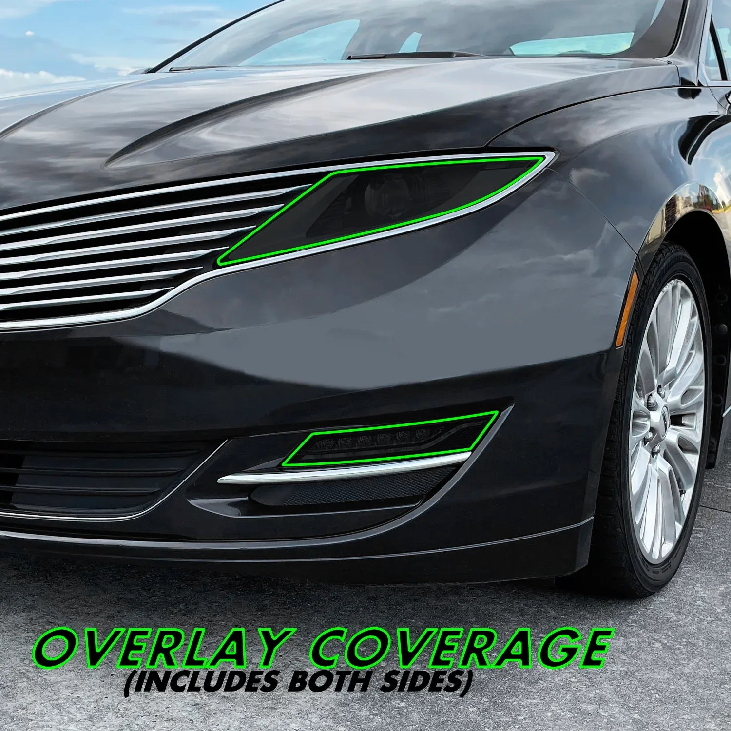 2013-2016 Lincoln MKZ | Headlight PreCut Tint Overlays
