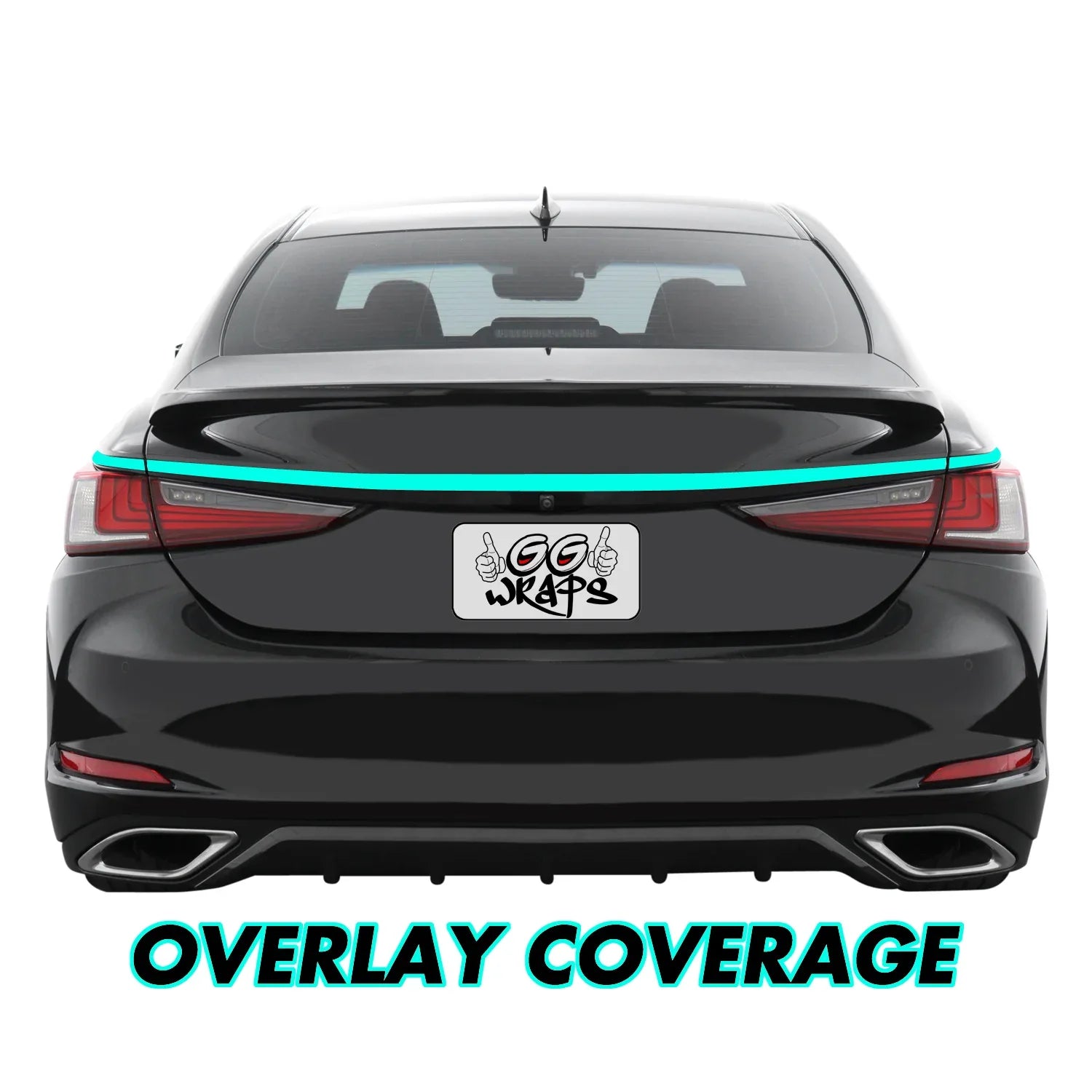 2019-2023 Lexus ES | Rear Trunk Trim Chrome Delete PreCut Vinyl Wrap
