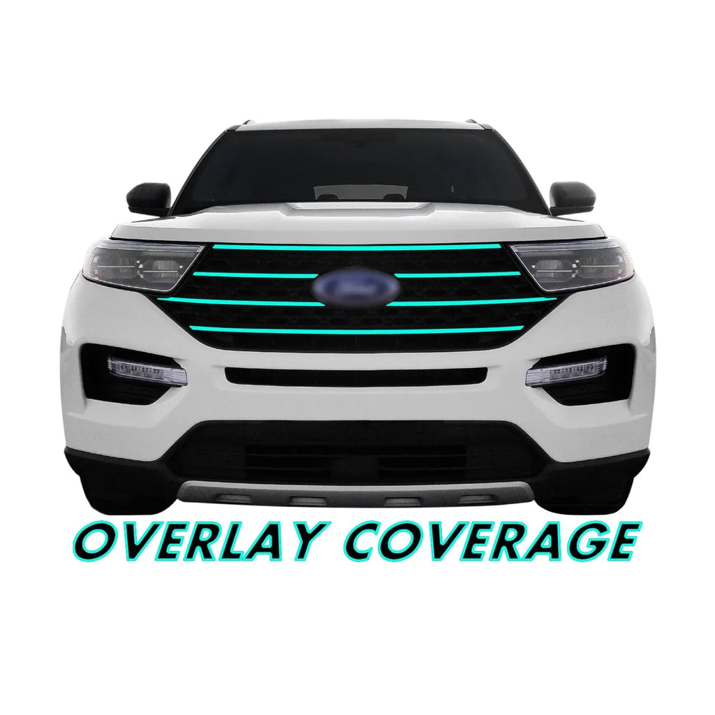 2020-2023 Ford Explorer | Front Grill Trim Chrome Delete PreCut Vinyl Wrap