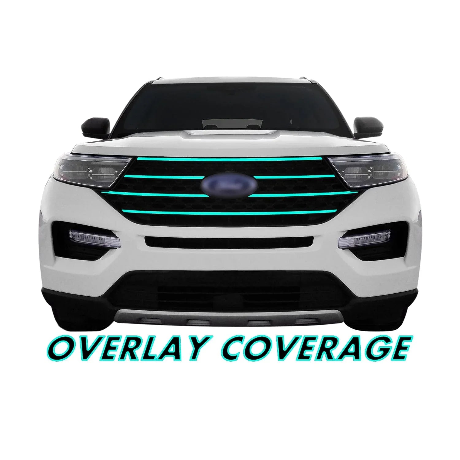 2020-2023 Ford Explorer | Front Grill Trim Chrome Delete PreCut Vinyl Wrap