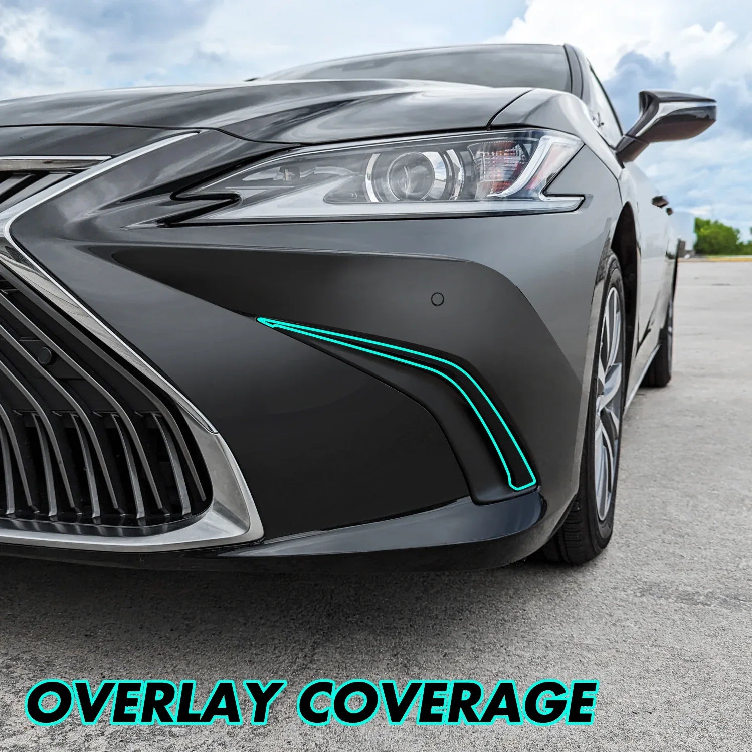 2019-2023 Lexus ES | Fog Light Trim Chrome Delete PreCut Vinyl Wrap