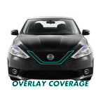 2016-2019 Nissan Sentra | Front Grill Trim Chrome Delete PreCut Vinyl Wrap