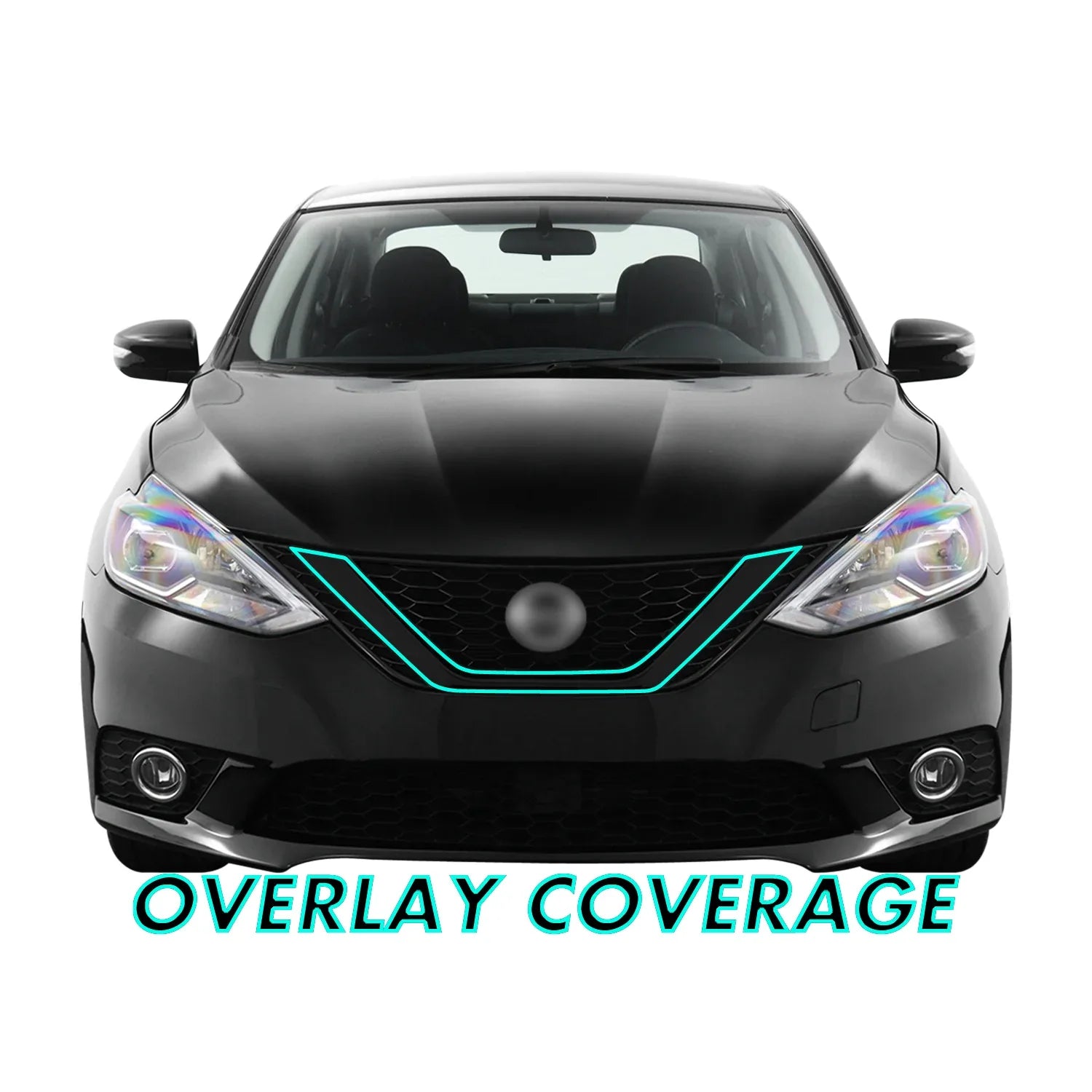 2016-2019 Nissan Sentra | Front Grill Trim Chrome Delete PreCut Vinyl Wrap