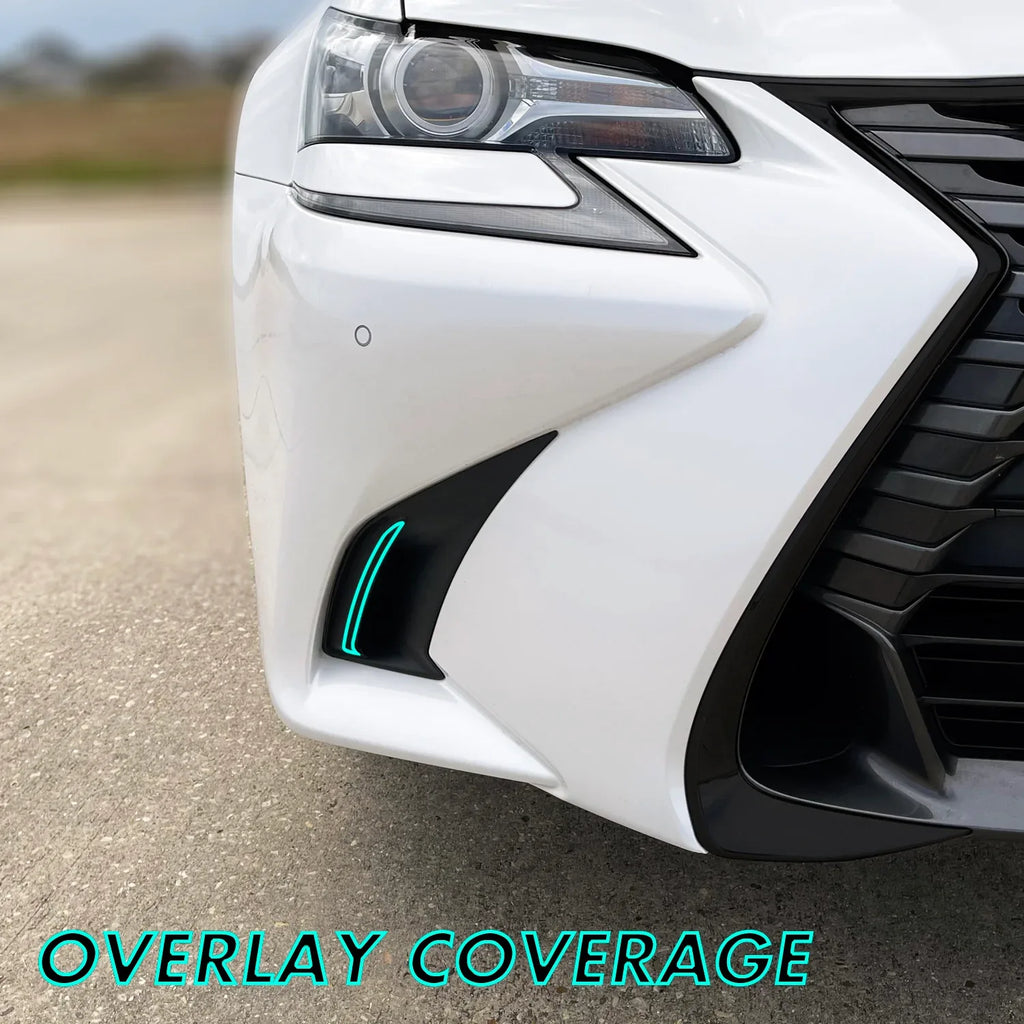 2016-2020 Lexus GS | Front Bumper Side Vent Trim Chrome Delete PreCut Vinyl Wrap