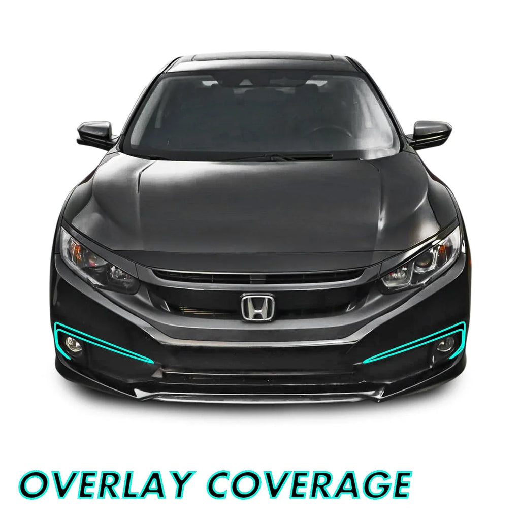 2019-2021 Honda Civic | Fog Light Trim Chrome Delete PreCut Vinyl Wrap