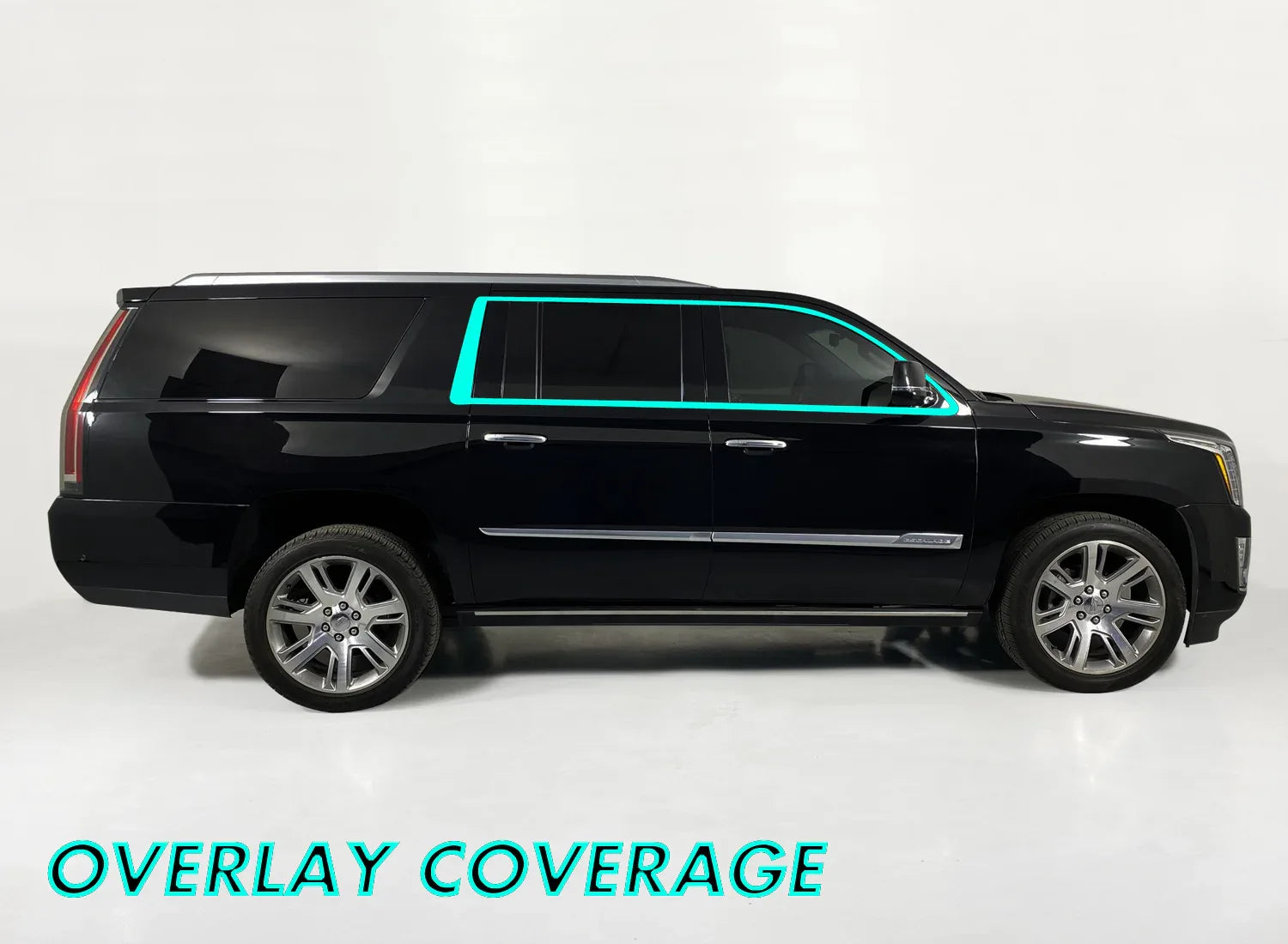 2015-2020 Cadillac Escalade ESV | Window Trim Chrome Delete PreCut Vinyl Wrap