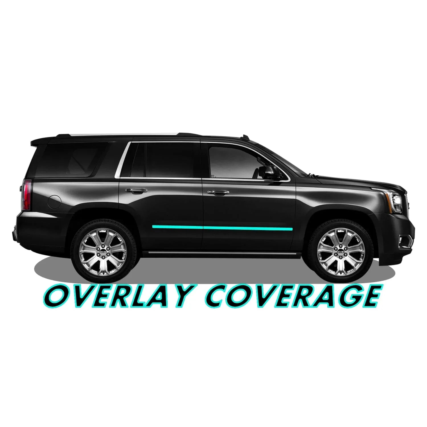 2015-2020 GMC Yukon Denali | Door Molding Trim Chrome Delete PreCut Vinyl Wrap