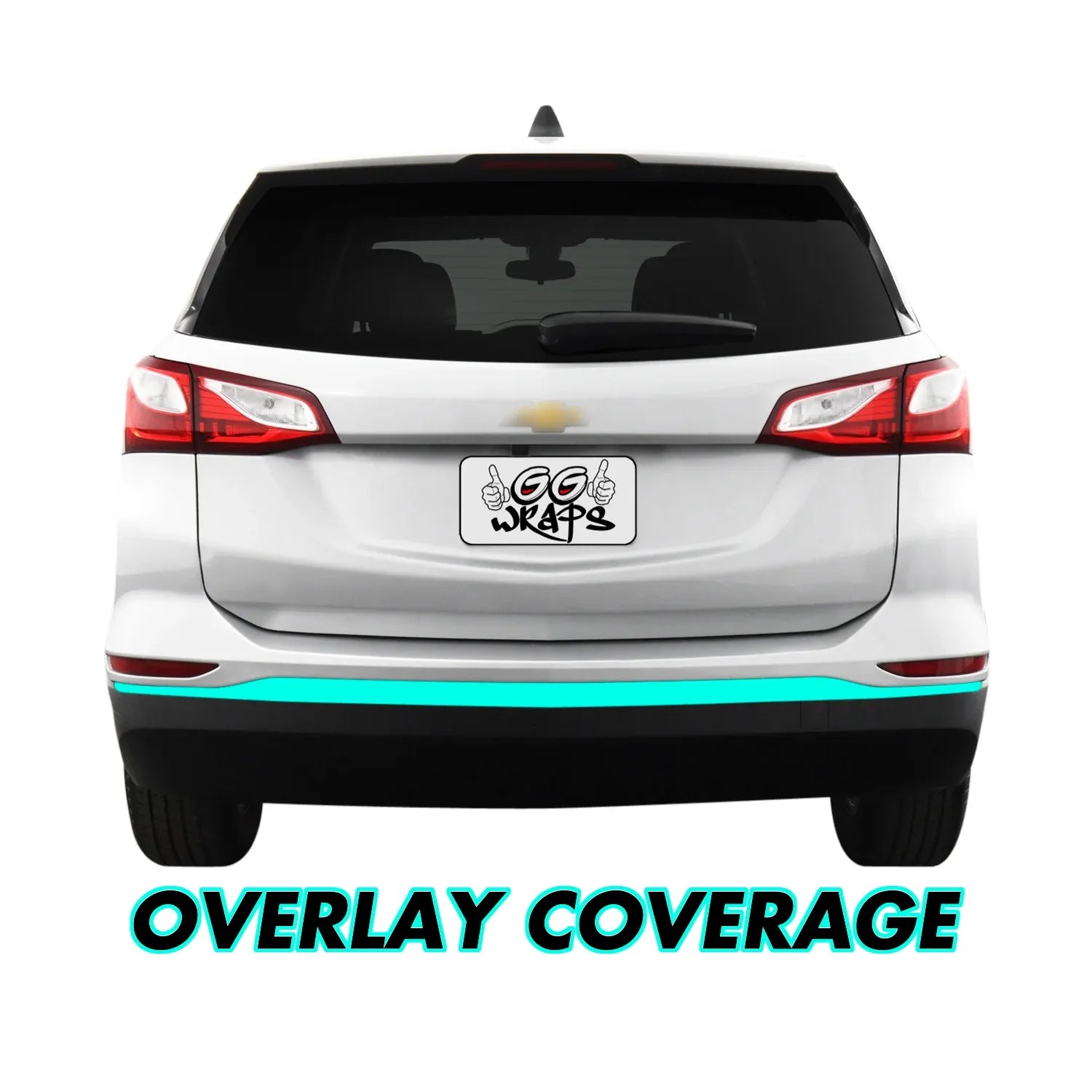 2018-2021 Chevrolet Equinox | Rear Bumper Trim Chrome Delete PreCut Vinyl Wrap