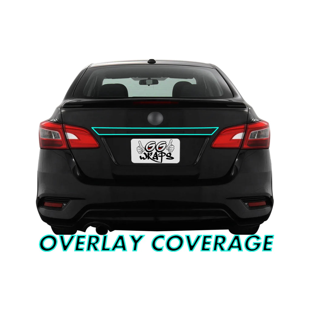 Sentra Wrapped 2016-2019 Nissan Sentra | Rear Trunk Trim Chrome Delete PreCut Vinyl W ...