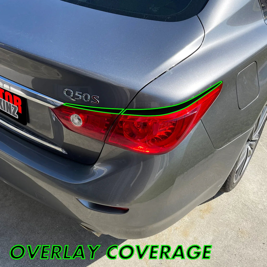 2014-2017 Infiniti Q50 | Tail Light Eyelid PreCut Vinyl Overlays