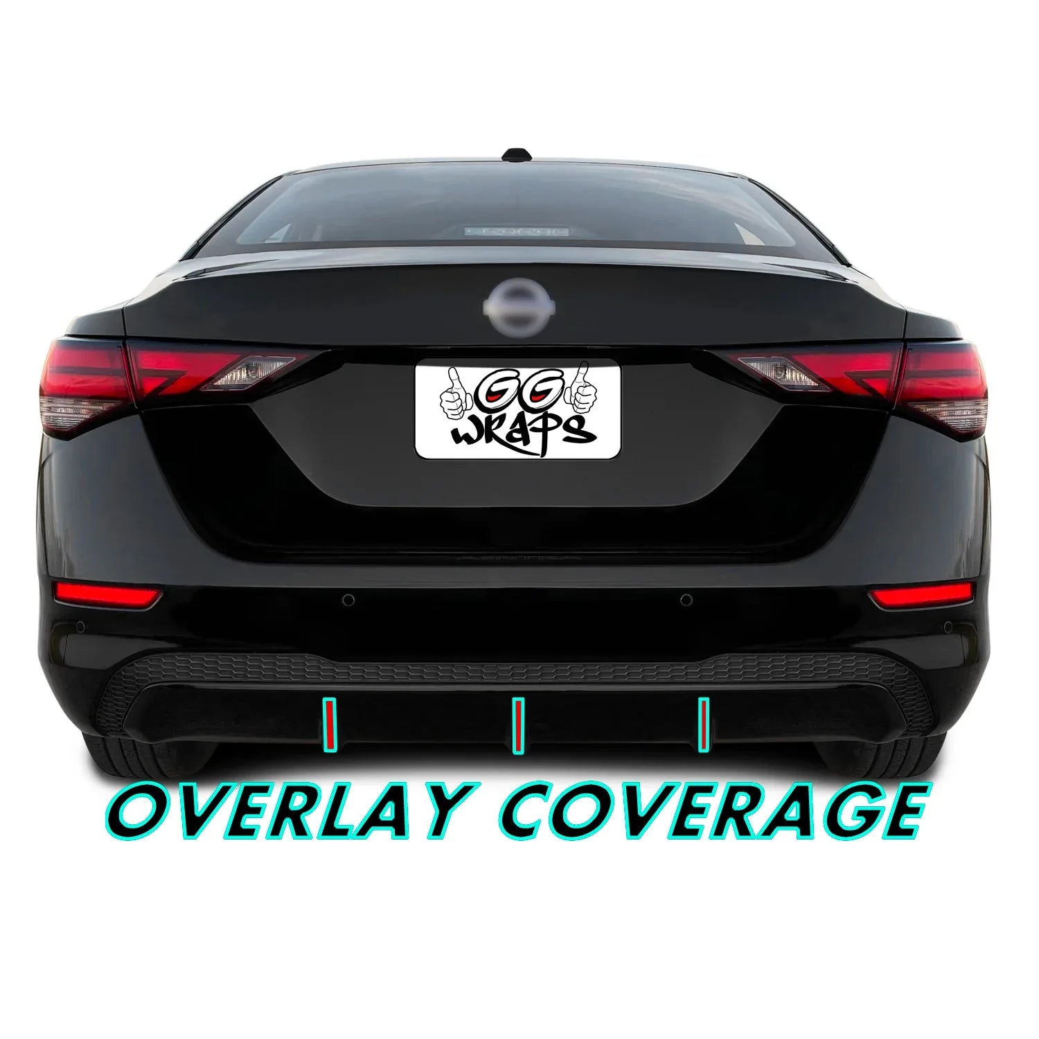 2020-2023 Nissan Sentra | Rear Bumper Diffuser Accent PreCut Vinyl Wrap