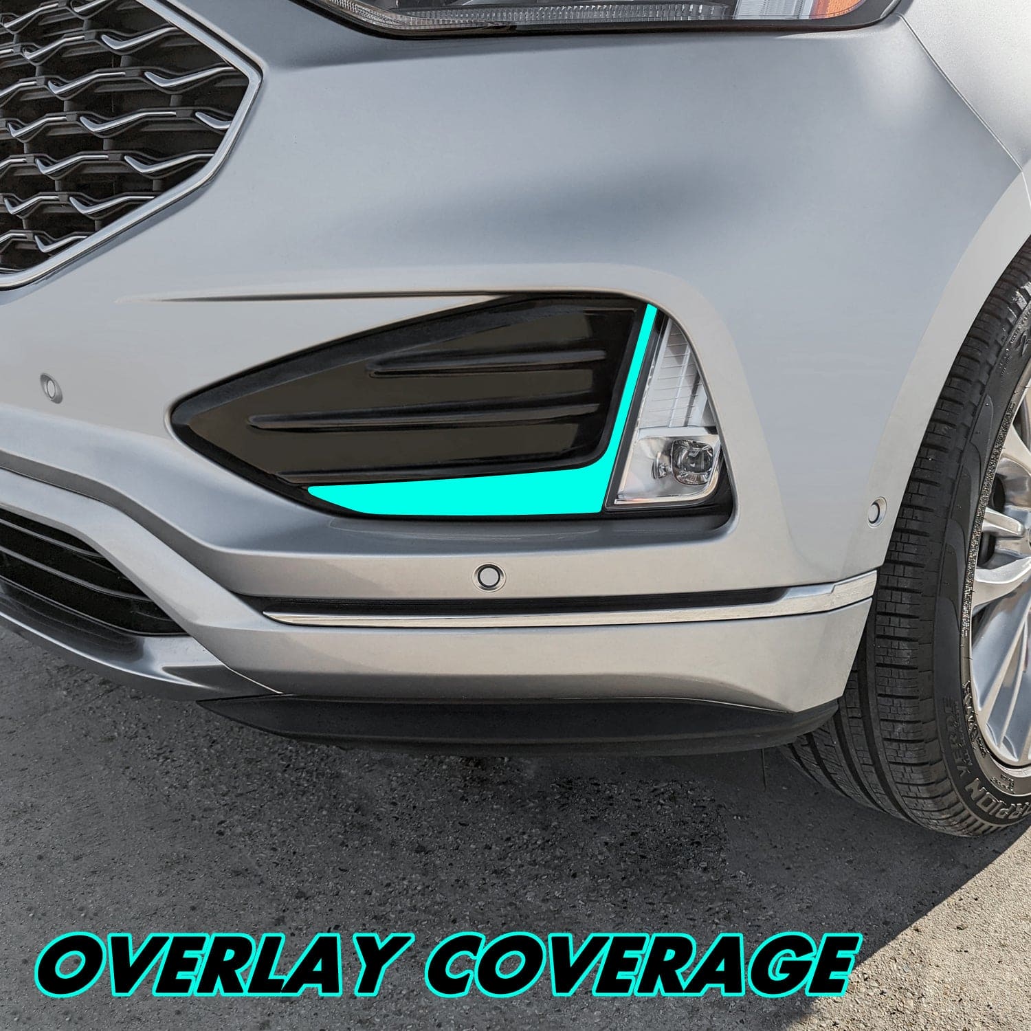 2019-2024 Ford Edge | Fog Light Trim Chrome Delete PreCut Vinyl Wrap