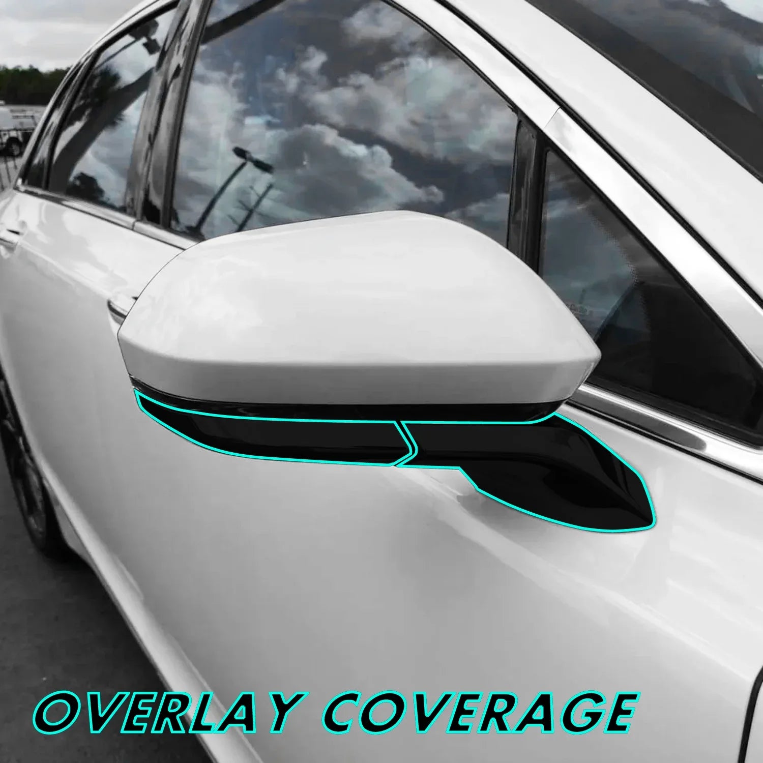 2013-2020 Lincoln MKZ | Mirror Trim Chrome Delete PreCut Vinyl Wrap