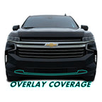 2021-2023 Chevrolet Suburban | Front Bumper Lower Lip Trim Chrome Delete PreCut Vinyl Wrap