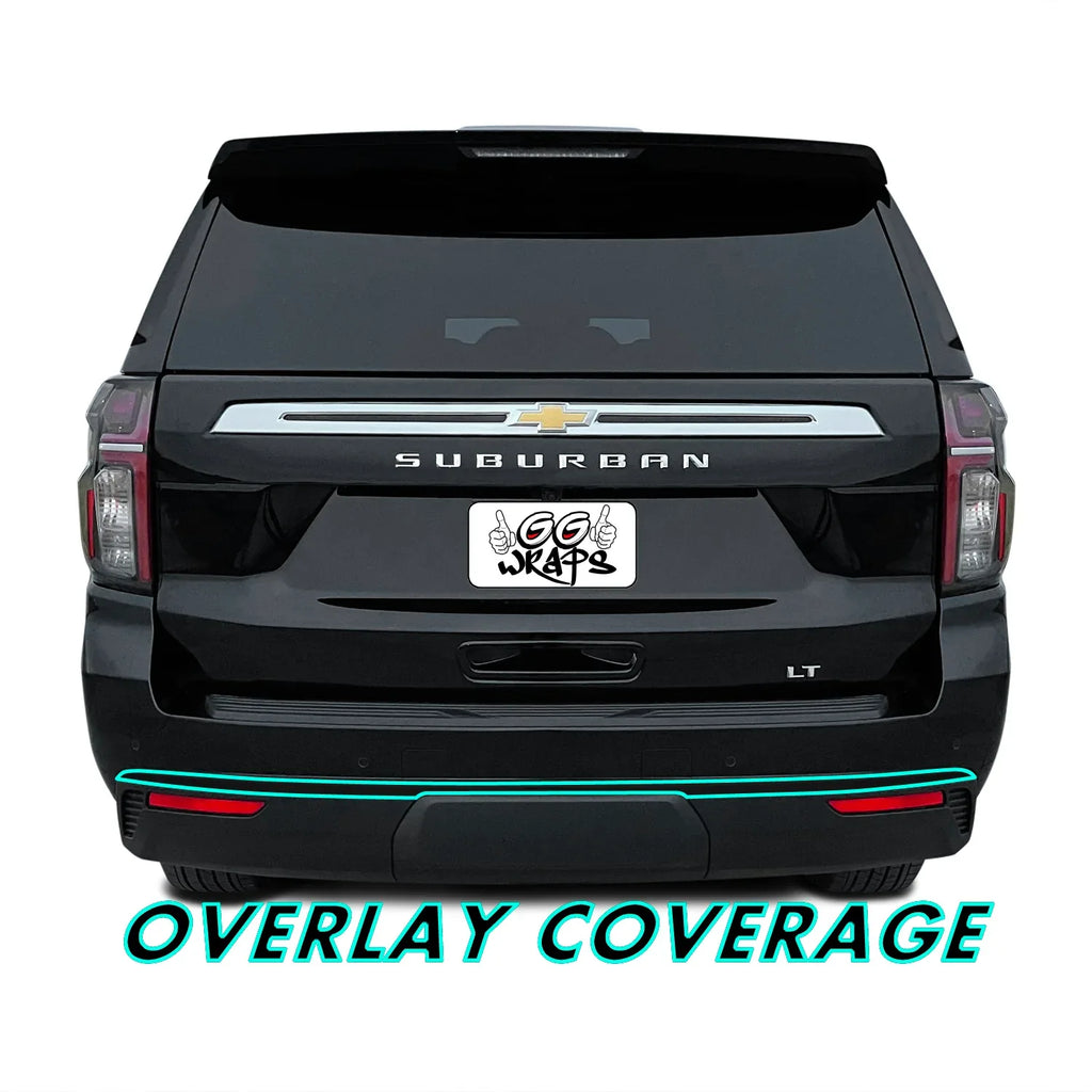2021-2023 Chevrolet Suburban | Rear Bumper Trim Chrome Delete PreCut Vinyl Wrap