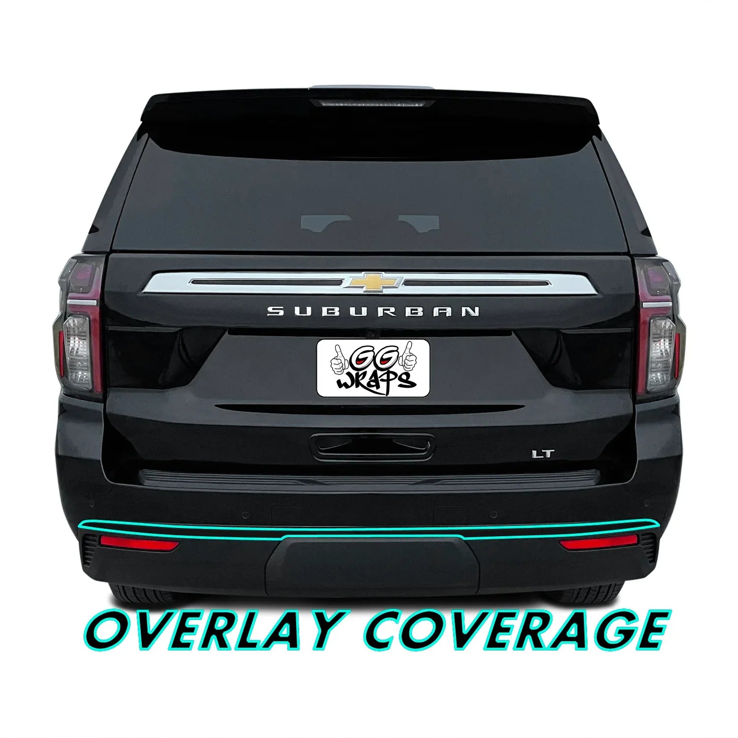 2021-2023 Chevrolet Suburban | Rear Bumper Trim Chrome Delete PreCut Vinyl Wrap
