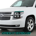 2015-2020 Chevrolet Suburban | Headlight Trim Chrome Delete PreCut Vinyl Wrap