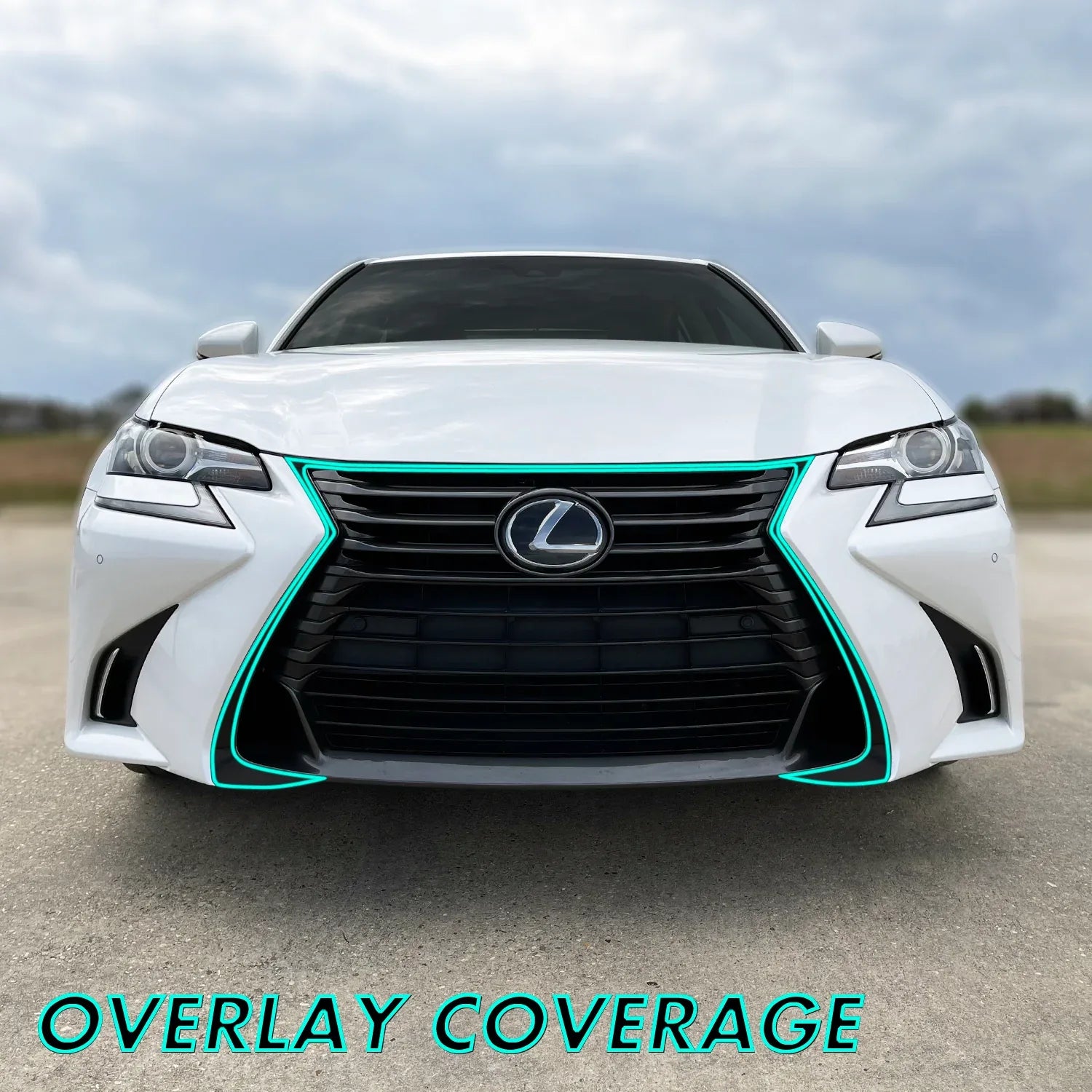 2016-2020 Lexus GS | Front Grill Trim Chrome Delete PreCut Vinyl Wrap