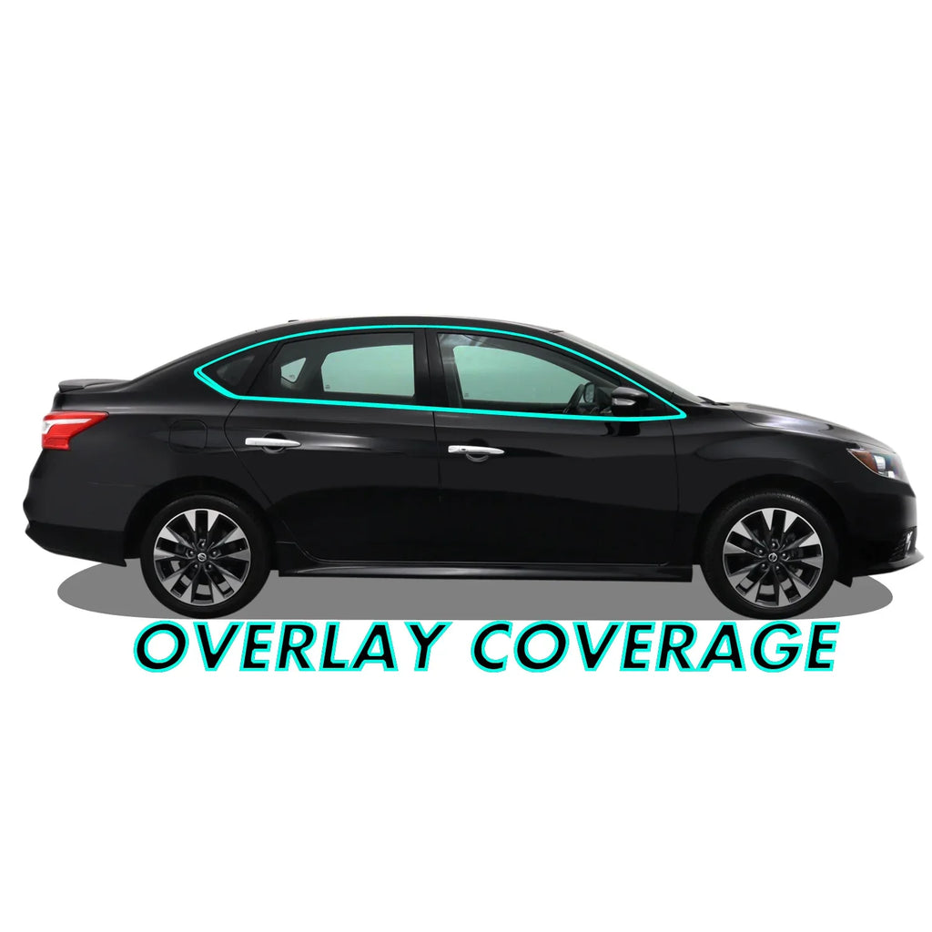 2013-2019 Nissan Sentra | Window Trim Chrome Delete PreCut Vinyl Wrap