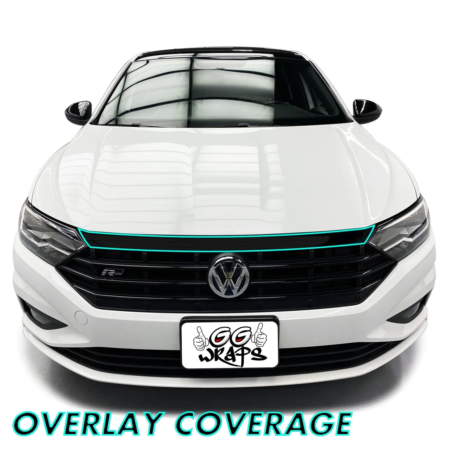 2019-2021 Volkswagen Jetta R-Line | Front Grill Trim Chrome Delete PreCut Vinyl Wrap