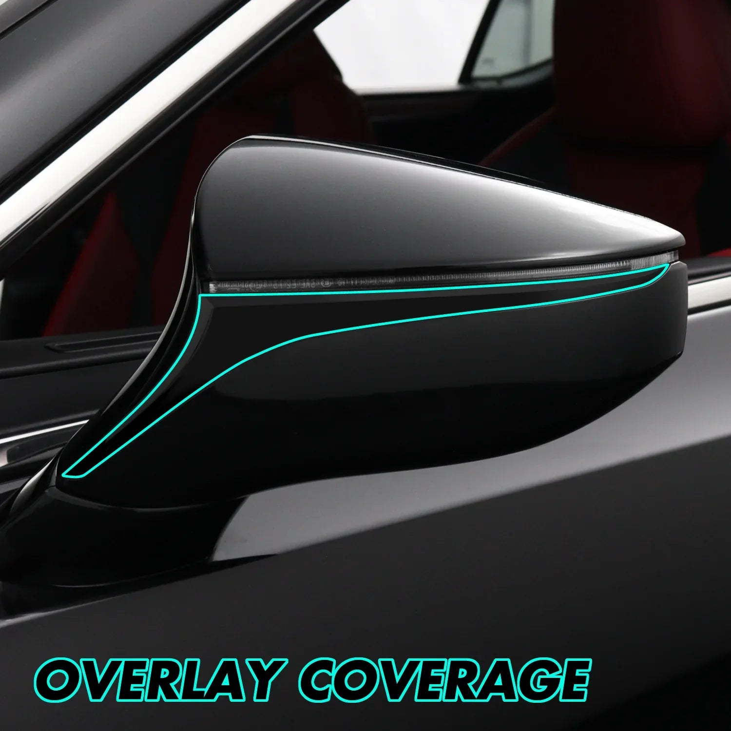 2019-2023 Lexus ES | Mirror Trim Chrome Delete PreCut Vinyl Wrap