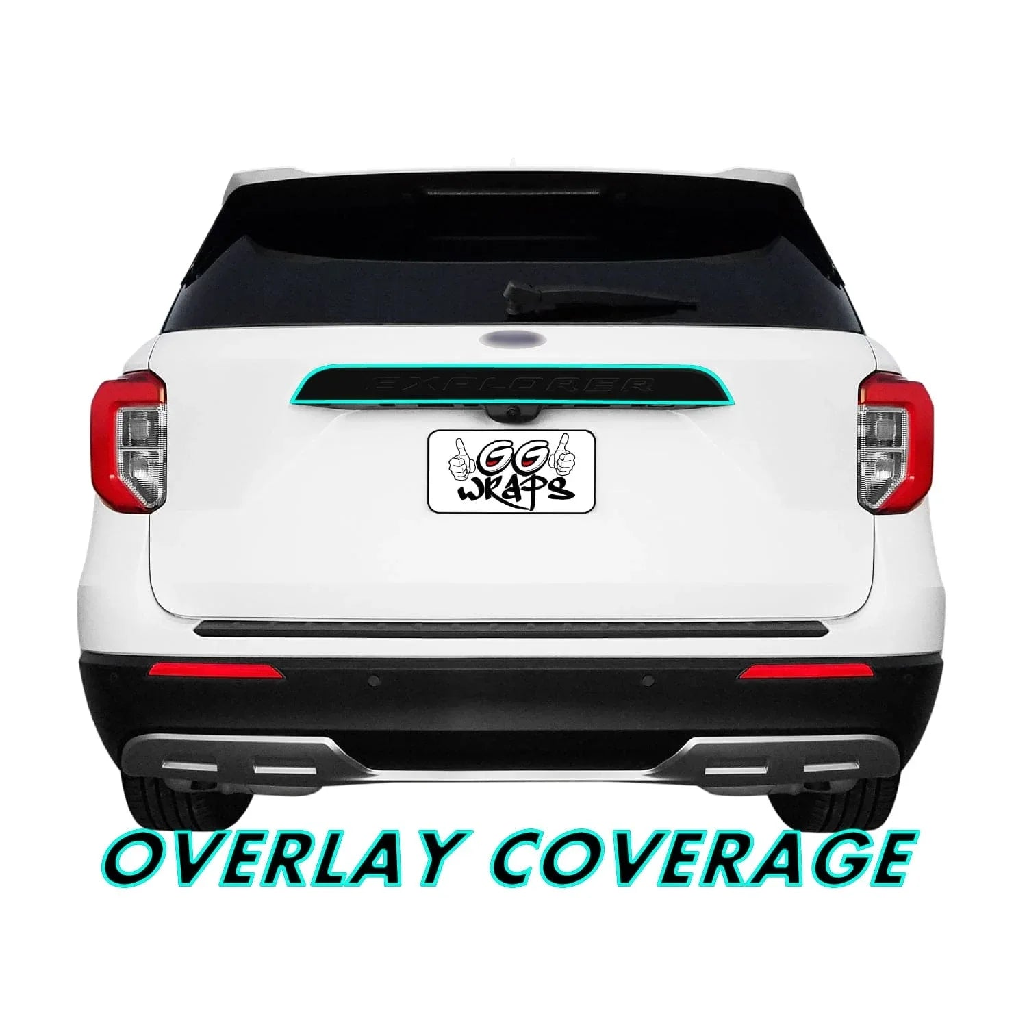 2020-2023 Ford Explorer | Tailgate Trim Chrome Delete PreCut Vinyl Wrap