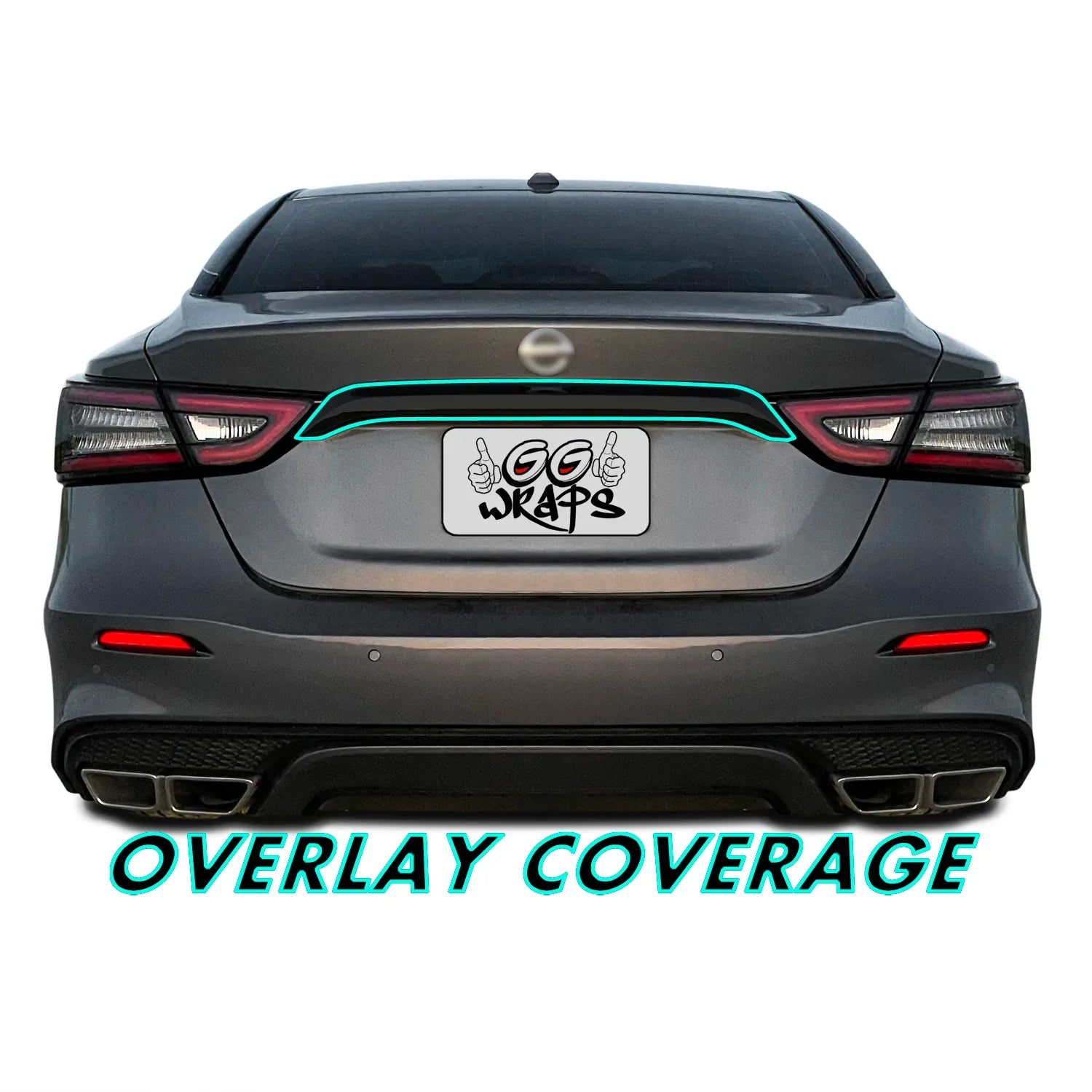 2016-2023 Nissan Maxima | Rear Trunk Trim Chrome Delete PreCut Vinyl Wrap