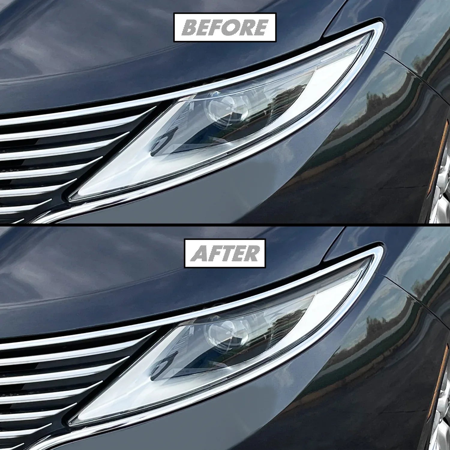 2013-2016 Lincoln MKZ | Headlight Eyelid PreCut Vinyl Overlays