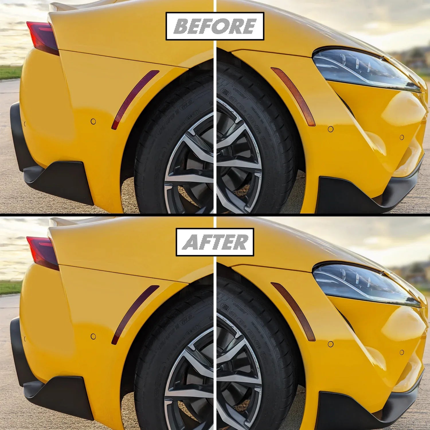 2020-2023 Toyota Supra | Front & Rear Side Markers PreCut Tint Overlays