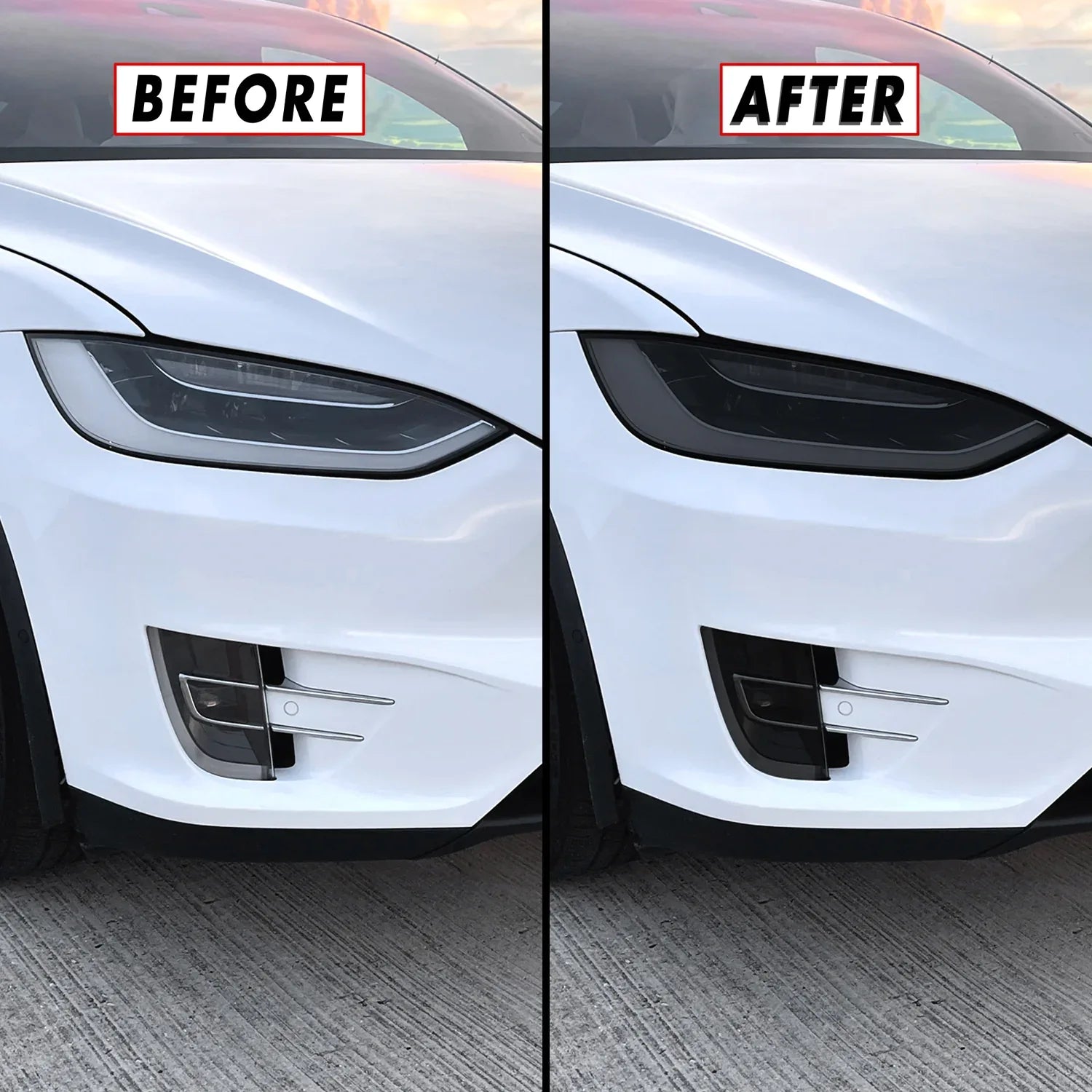 2016-2021 Tesla Model X | Headlight PreCut Tint Overlays