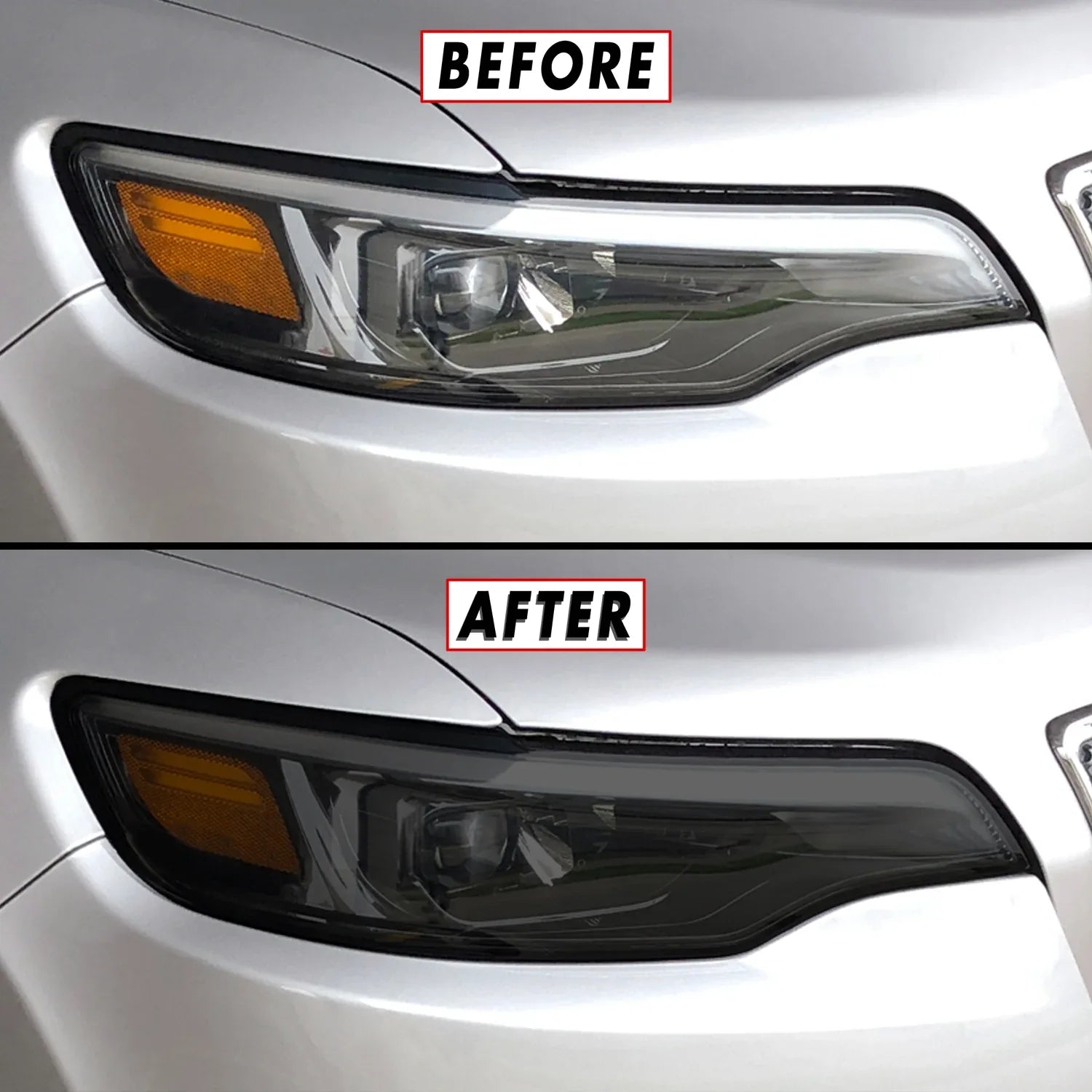 2019-2023 Jeep Cherokee | Headlight PreCut Tint Overlays