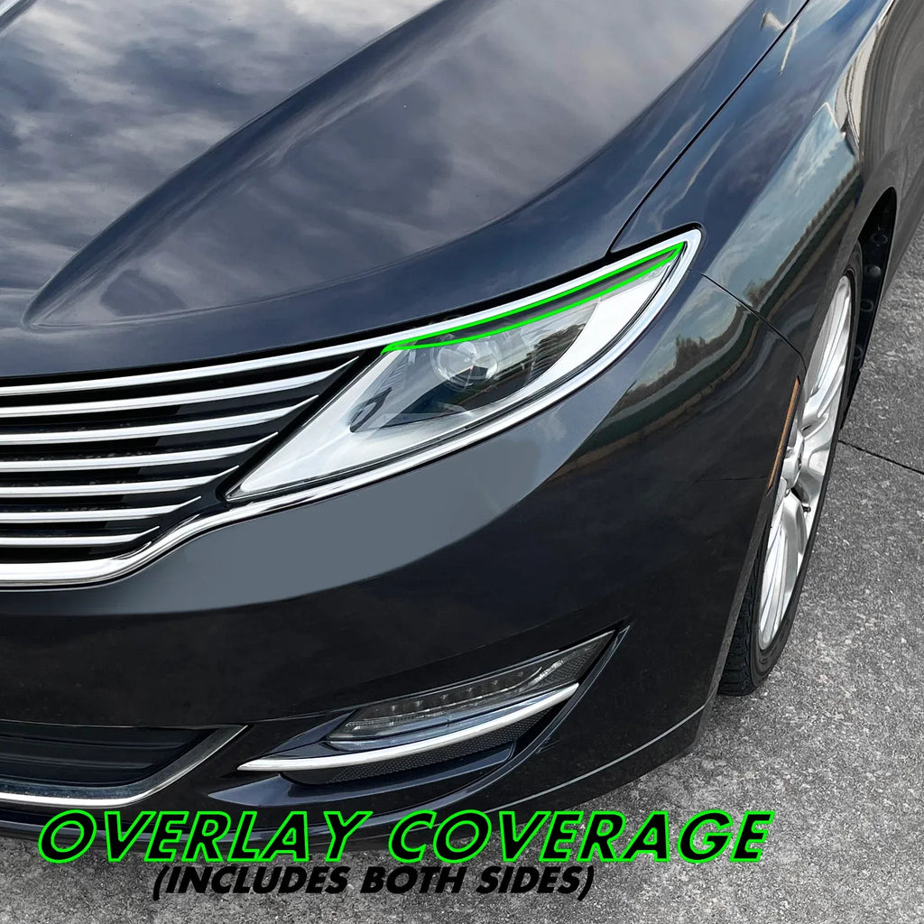 2013-2016 Lincoln MKZ | Headlight Eyelid PreCut Vinyl Overlays