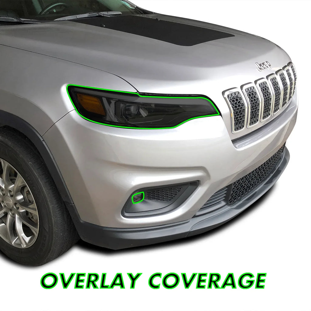2019-2023 Jeep Cherokee | Headlight PreCut Tint Overlays