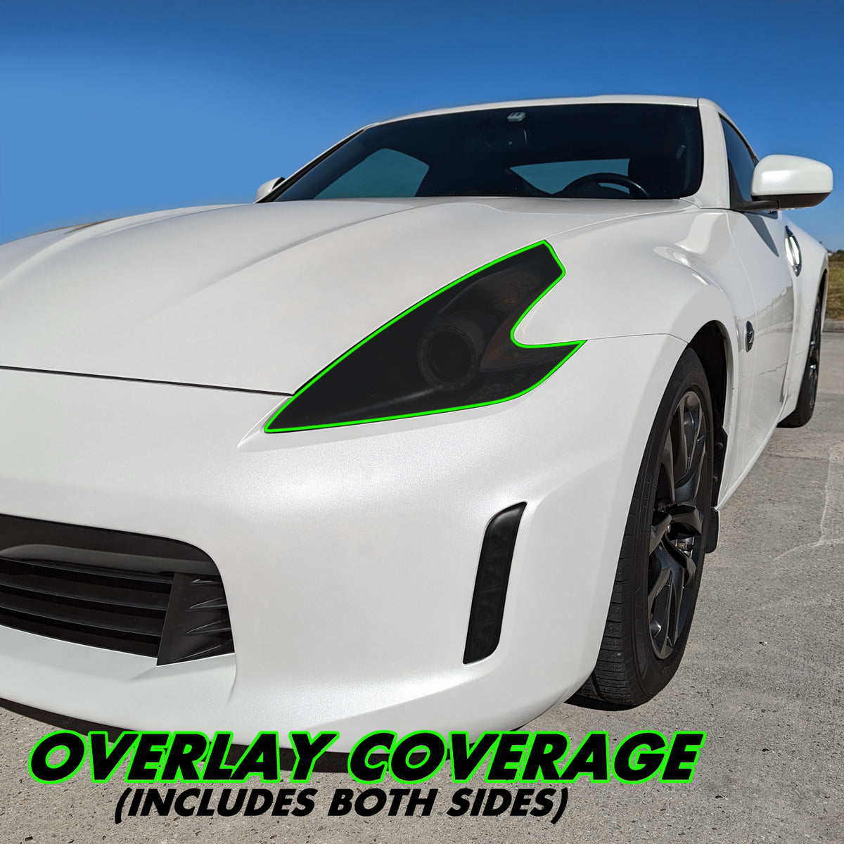 2009-2021 Nissan 370Z | Headlight PreCut Tint Overlays