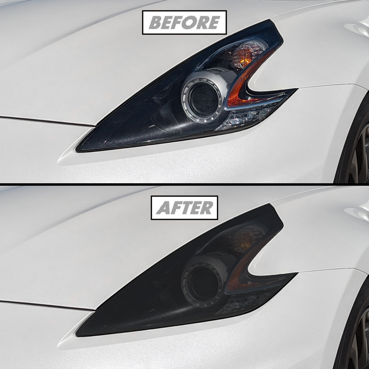 2009-2021 Nissan 370Z | Headlight PreCut Tint Overlays