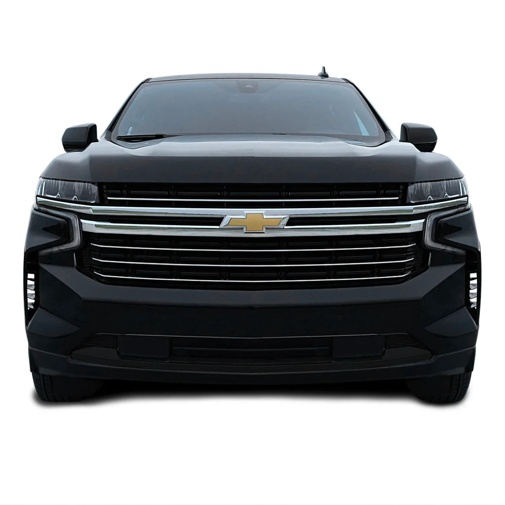 2021-2023 Chevrolet Suburban | Front Bumper Lower Lip Trim Chrome Delete PreCut Vinyl Wrap