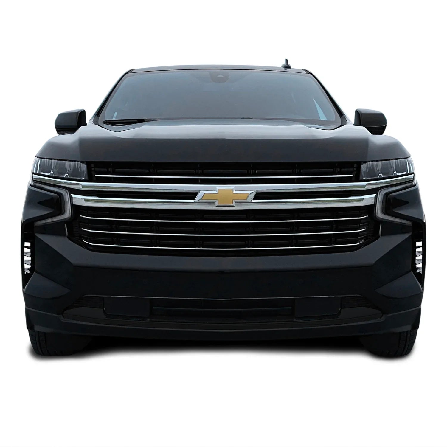 2021-2023 Chevrolet Suburban | Front Bumper Lower Lip Trim Chrome Delete PreCut Vinyl Wrap