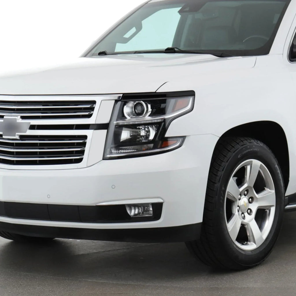2015-2020 Chevrolet Suburban | Headlight Trim Chrome Delete PreCut Vinyl Wrap