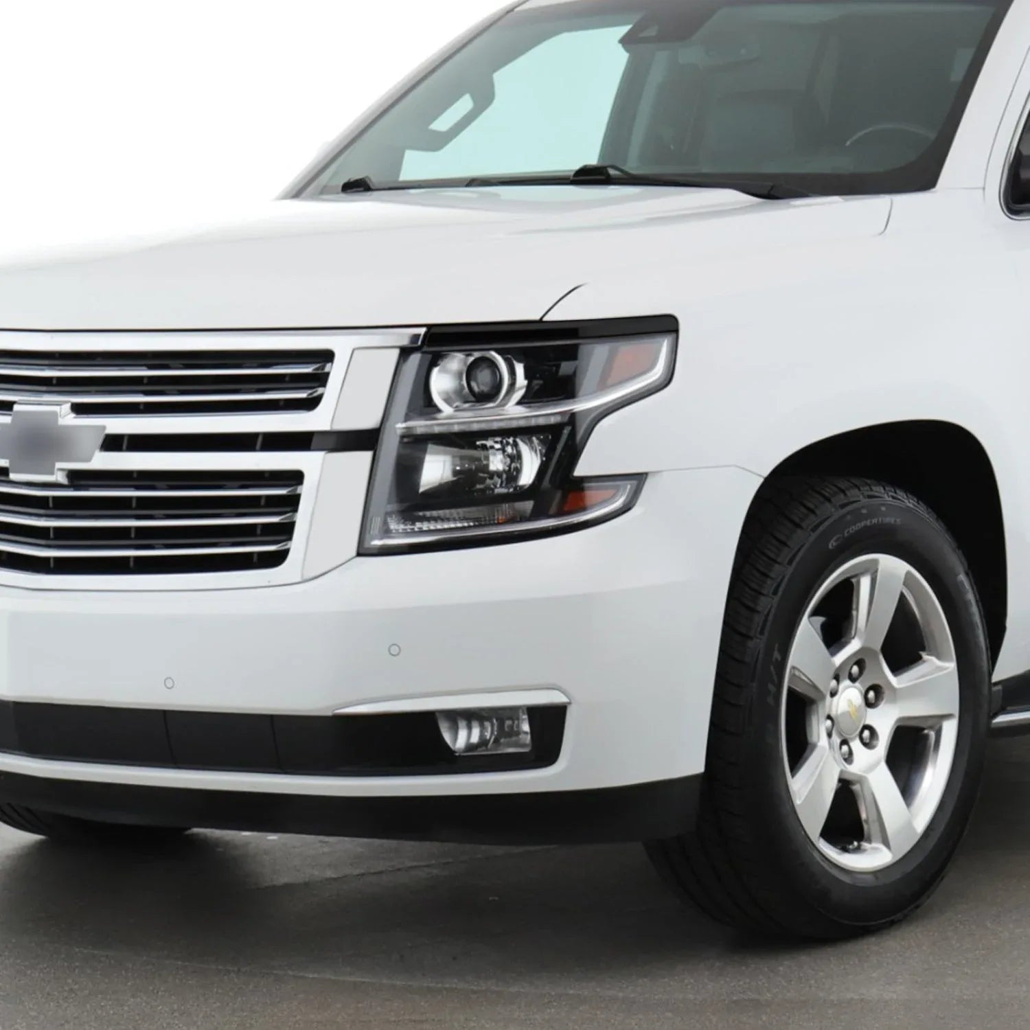 2015-2020 Chevrolet Suburban | Headlight Trim Chrome Delete PreCut Vinyl Wrap