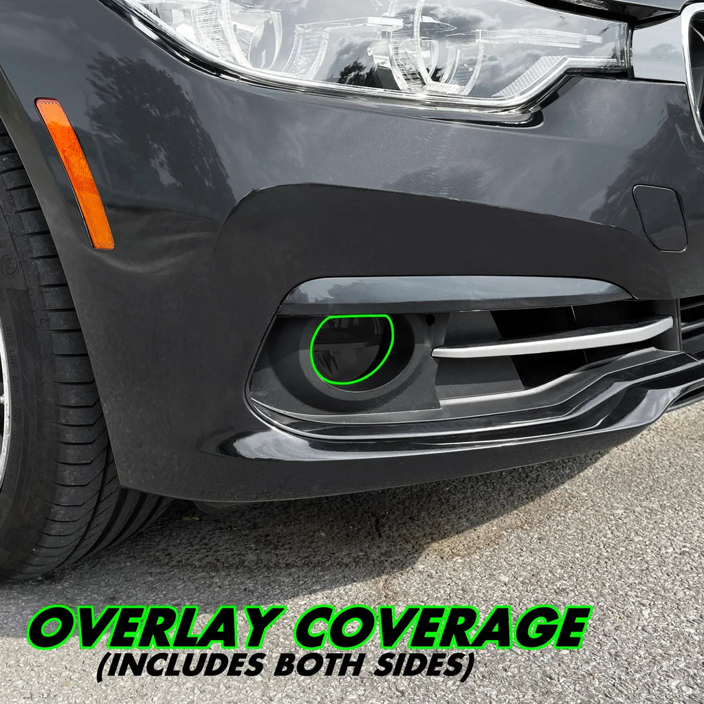 2012-2018 BMW 3 Series F30 Sedan | Fog Light PreCut Tint Overlays