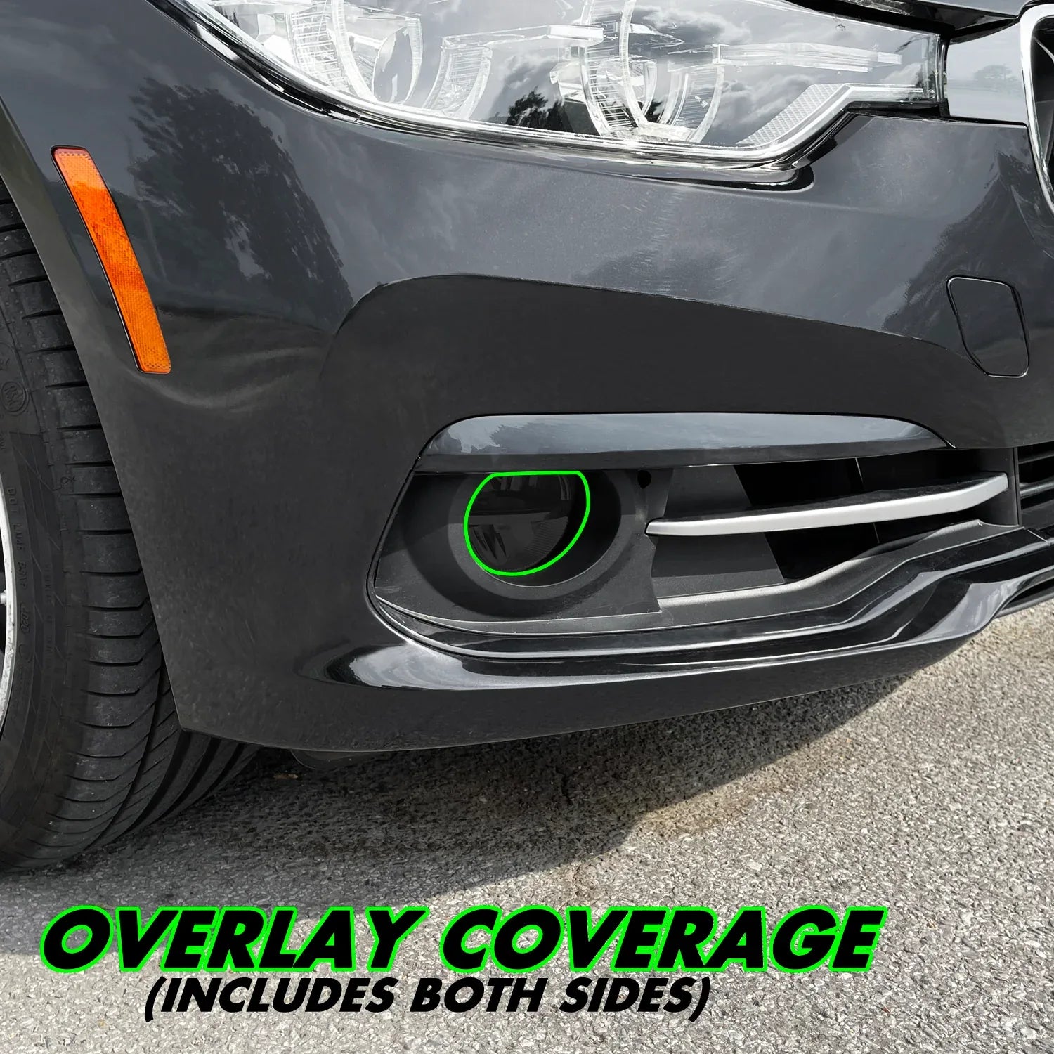 2012-2018 BMW 3 Series F30 Sedan | Fog Light PreCut Tint Overlays