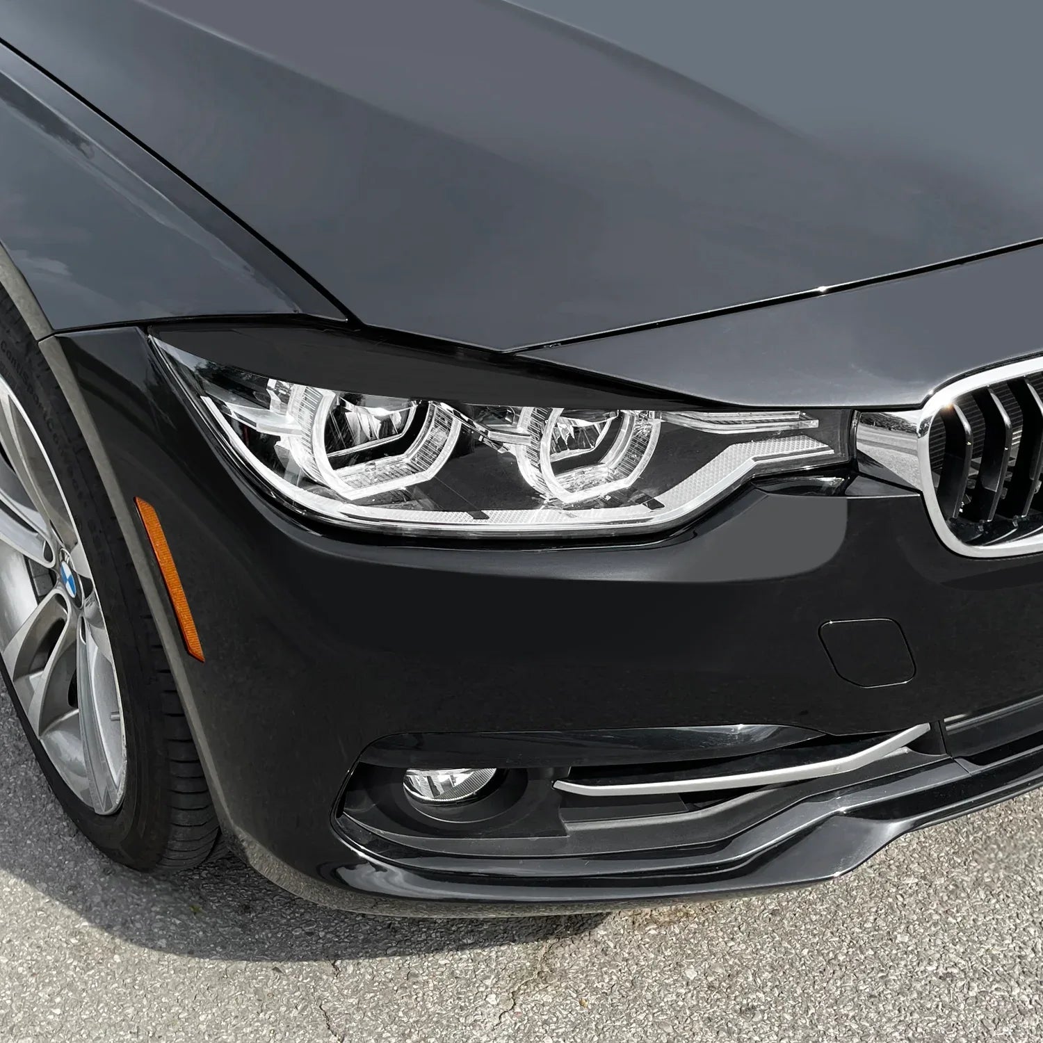 2012-2018 BMW 3 Series F30 Sedan | Headlight Eyelid PreCut Vinyl Overlays