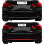 2012-2018 BMW 3 Series F30 Sedan | Rear Bumper Trim PreCut Vinyl Wrap