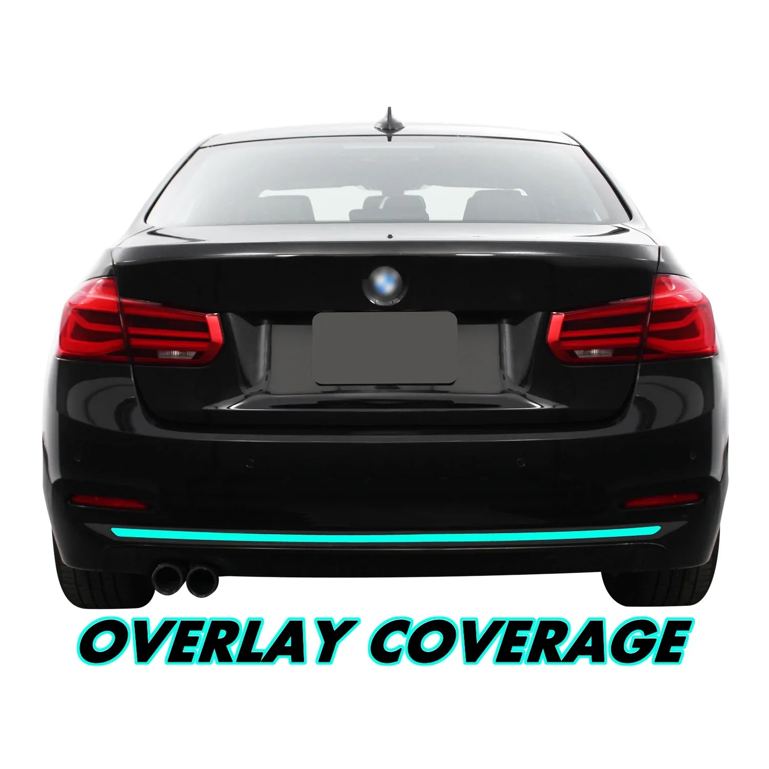 2012-2018 BMW 3 Series F30 Sedan | Rear Bumper Trim PreCut Vinyl Wrap