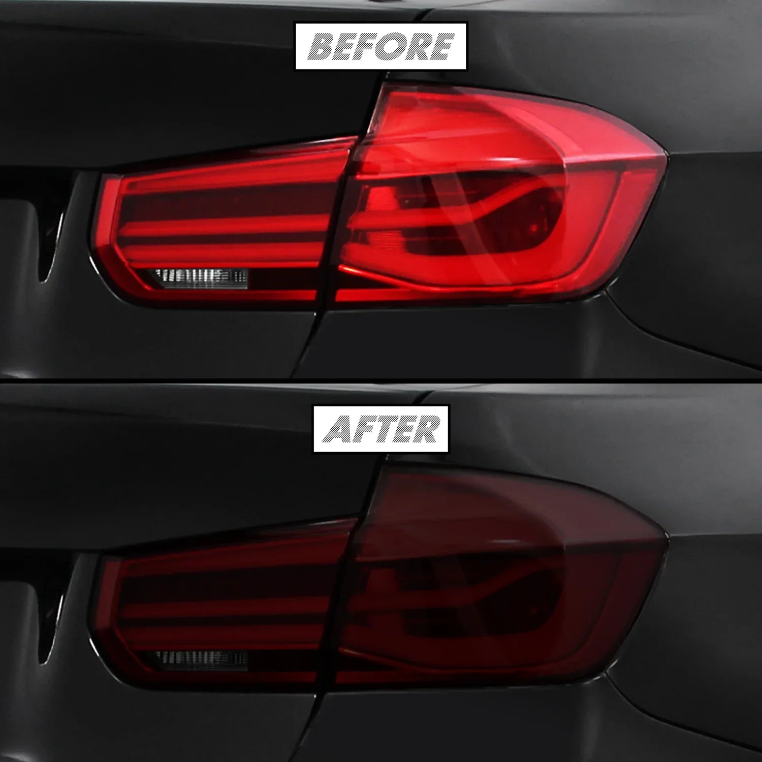 2012-2018 BMW 3 Series F30 Sedan | Tail Light PreCut Tint Overlays