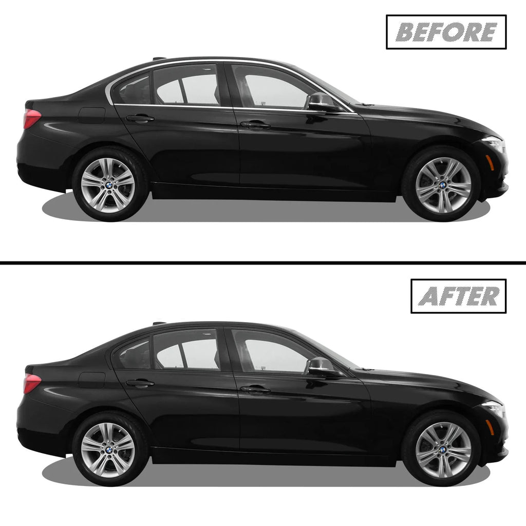 2012-2018 BMW 3 Series F30 Sedan | Window Trim Chrome Delete PreCut Vinyl Wrap