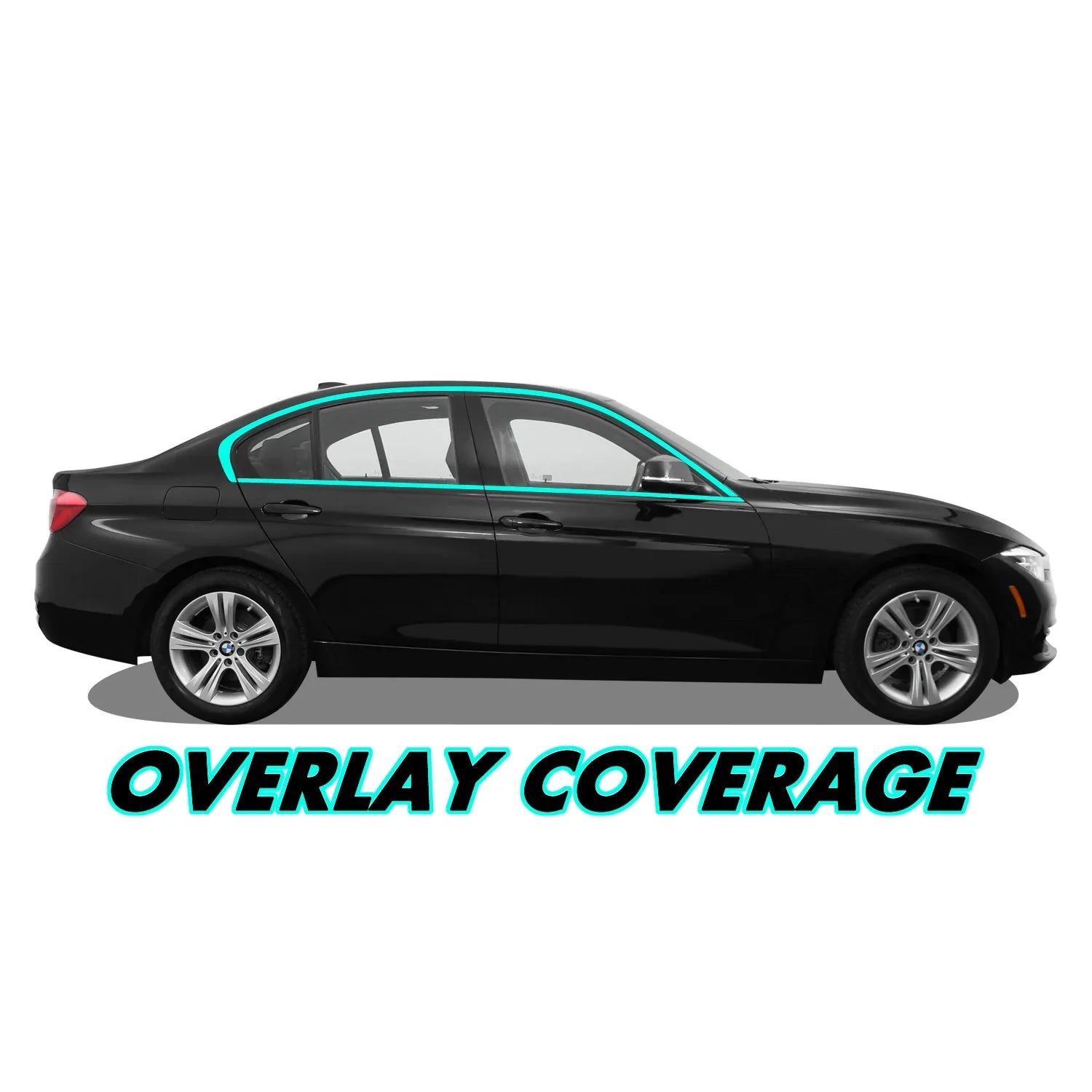 2012-2018 BMW 3 Series F30 Sedan | Window Trim Chrome Delete PreCut Vinyl Wrap