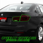 2016-2018 BMW 3 Series F30 Sedan | Tail Light Cutout PreCut Tint Overlays