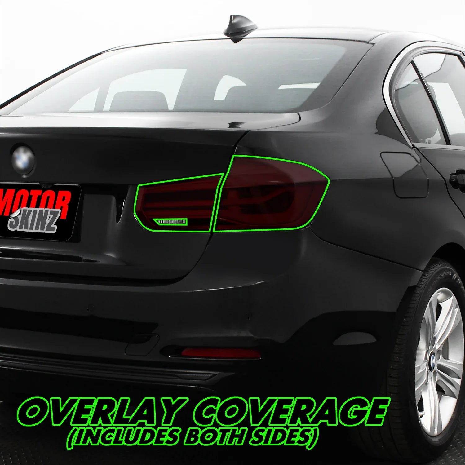 2016-2018 BMW 3 Series F30 Sedan | Tail Light Cutout PreCut Tint Overlays