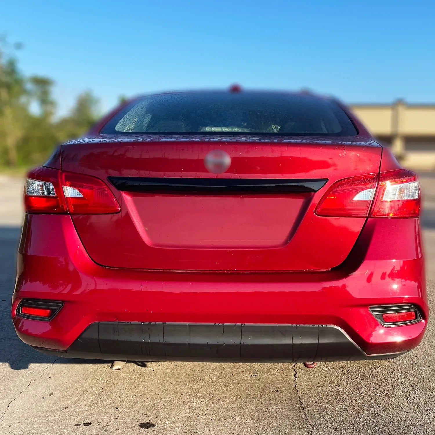 2016-2019 Nissan Sentra | Rear Trunk Trim Chrome Delete PreCut Vinyl Wrap